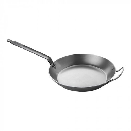  HorecaTraders Poêle lyonnaise | tôle d'acier | Ø36 cm | Gaz, électrique, céramique 