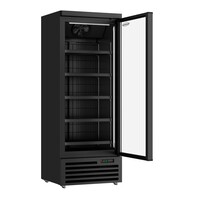 Single-door black glass freezer | Forced cooling | -18/-22°C | 75x71x199cm