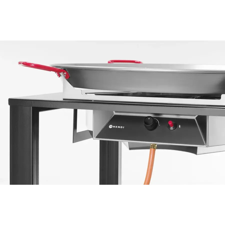 Poêle à paella Fiesta XL en acier inoxydable | 1180 x 810 x (H) 1000 mm