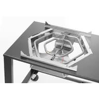 Poêle à paella Fiesta XL en acier inoxydable | 1180 x 810 x (H) 1000 mm