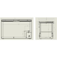 Congélateur coffre professionnel 407 L – Couvercle en acier inoxydable, LED, serrure – 1 316 x 743 x 840 mm