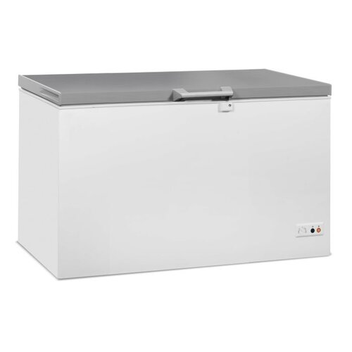 Combisteel 407L Commercial Chest Freezer – Stainless Steel Lid, LED, Lock – 1316x743x840 mm 