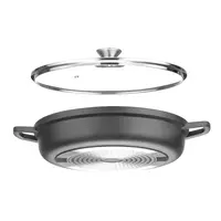 Braadpan met antiaanbaklaag | zwart | 42x33x(h)70 cm