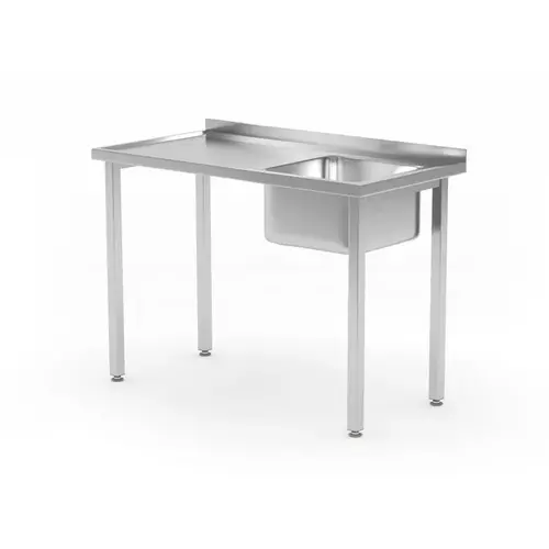  HorecaTraders Spoeltafel met bouten |1000x600x(h)850 mm | spoelbak rechts 