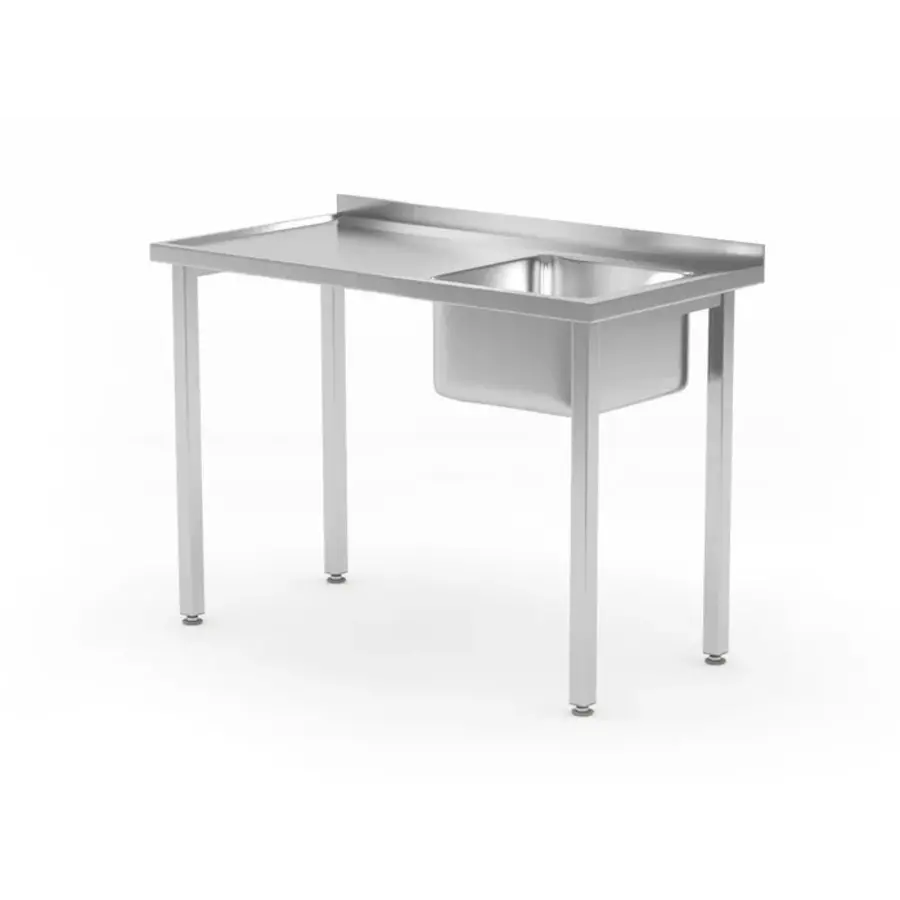Sink table with bolts | 1000x600x(h)850 mm | sink right