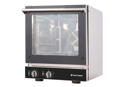  HorecaTraders Four à air chaud en acier inoxydable | 479 x 655 x 570 cm | double vitrage | 38 kg 