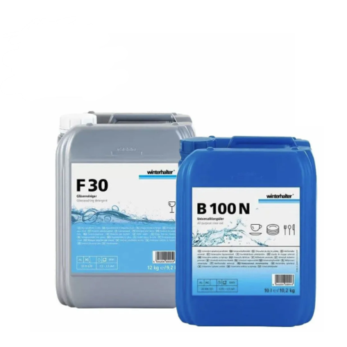  HorecaTraders Winterhalter Reinigungsset | 3 x F 30 12 kg + 1 x W 100 N 10l 
