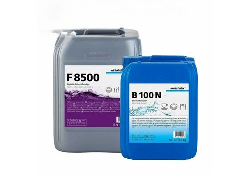 HorecaTraders Winterhalter cleaning set | 4 x F 8500 25 kg + 1 x W 100 N 10l   HorecaTraders Winterhalter cleaning set | 4 x F 8500 25 kg + 1 x W 100 N 10l