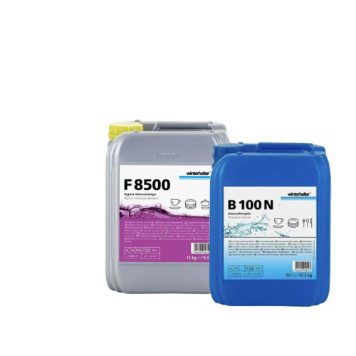  HorecaTraders Kit de nettoyage Winterhalter | 4 x F 8500 12 kg + 1 x W 100 N 10 l 