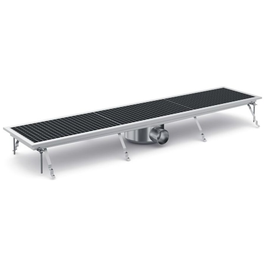 Floor drain stainless steel 30 x 136.8 x 14 cm