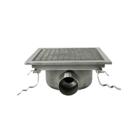 Siphon de sol en acier inoxydable 30 x 30 x 19,5 cm