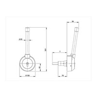 60 mm Rotary Crank Lock | Plastic | Internal Opener | Left/Right Doors