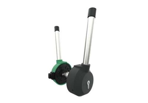  HorecaTraders Serrure à manivelle rotative 60 mm | Plastique | Ouverture intérieure | Portes gauche/droite 
