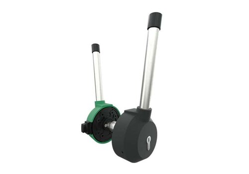  HorecaTraders Serrure à manivelle rotative 80 mm | Plastique | Ouverture intérieure | Portes gauche/droite 