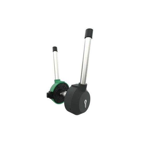  HorecaTraders Serrure à manivelle rotative 80 mm | Plastique | Ouverture intérieure | Portes gauche/droite 