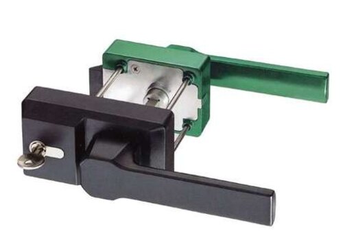  HorecaTraders Single-point lock 100 mm | Black/Green | 3 keys | Reversible 