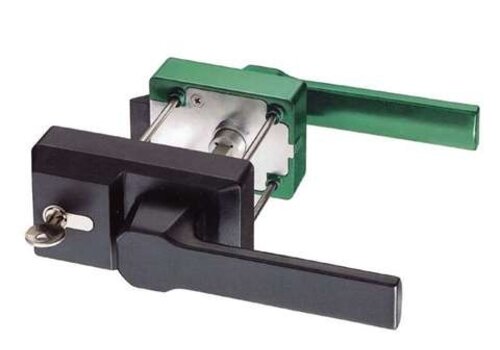  HorecaTraders Serrure monopoint | 120 mm | 3 clés | Ouverture intérieure | Noir/Vert | Réversible 