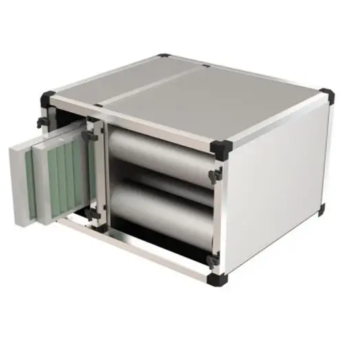  HorecaTraders Boîtier de filtration anti-odeurs modèle 2500 | 10 filtres à charbon et 2 filtres à cassette | 800 x 700 x 700 mm (hauteur) 