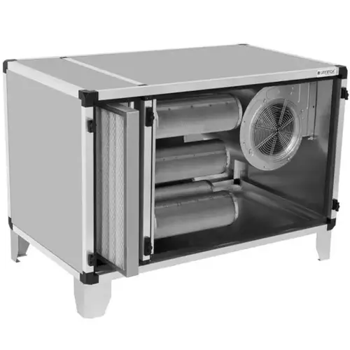  HorecaTraders Armoire de filtration anti-odeurs | 4,5 A | 3 250 m³/h | 0,55 kW | 10 filtres à charbon + 2 filtres à cassette 
