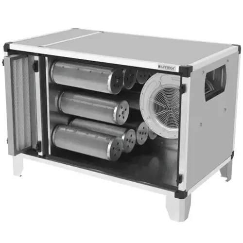  HorecaTraders Armoire de filtration anti-odeurs | 5,5 A | 4 250 m³/h | 0,55 kW | 15 filtres à charbon + 2 filtres à cassette 