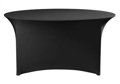  HorecaTraders runde Tischhusse | schwarz | Ø1500 mm | bügelfrei | Polyester/Elasthan 