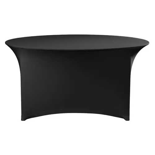  HorecaTraders runde Tischhusse | schwarz | Ø1500 mm | bügelfrei | Polyester/Elasthan 