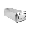 Inbouw servetdispenser met koker - RVS - minivouw