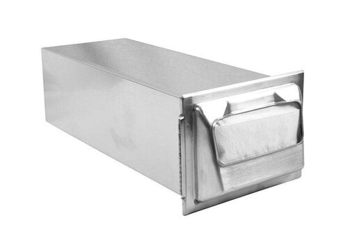 HorecaTraders Built-in napkin dispenser with tube - stainless steel - mini fold 