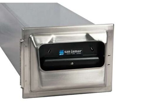  HorecaTraders Inbouw servetdispenser met koker - RVS - volledige vouw 
