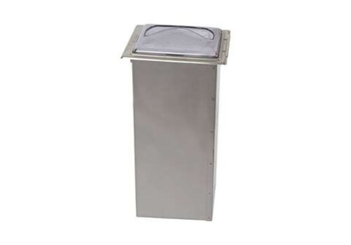  HorecaTraders Built-in napkin dispenser with stainless steel tube - transparent front - interfold 