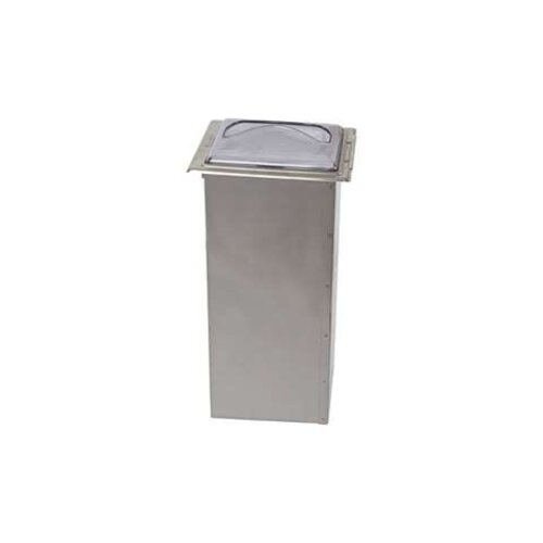  HorecaTraders Inbouw servetdispenser met RVS koker - transparant front - interfold 