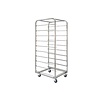 HorecaTraders Stainless steel shelf trolley bakery 800x600mm - 10 levels - type h - in: 600mm