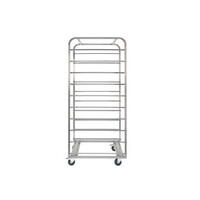 RVS regaalwagen bakery 800x600mm - 10 niveaus - type h - in: 600mm