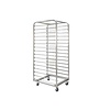 HorecaTraders Stainless steel shelf trolley bakery - 800x600mm - 16 levels - type h - in: 600mm