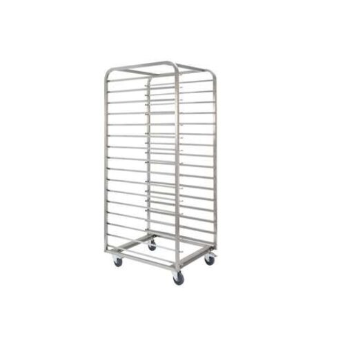  HorecaTraders Edelstahl Etagenwagen Bäckerei - 800x600mm - 16 Etagen - Typ H - Zoll: 600mm 