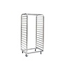 HorecaTraders RVS regaalwagen bakery 800x600mm - 16 niveaus - type h - in: 800mm (t°-)