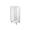 HorecaTraders Stainless steel shelf trolley bakery - 800x600mm - 20 levels - type h - in: 600mm
