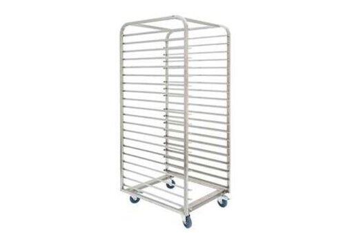  HorecaTraders Edelstahl Etagenwagen Bäckerei - 800x600mm - 20 Etagen - Typ H - Zoll: 600mm 