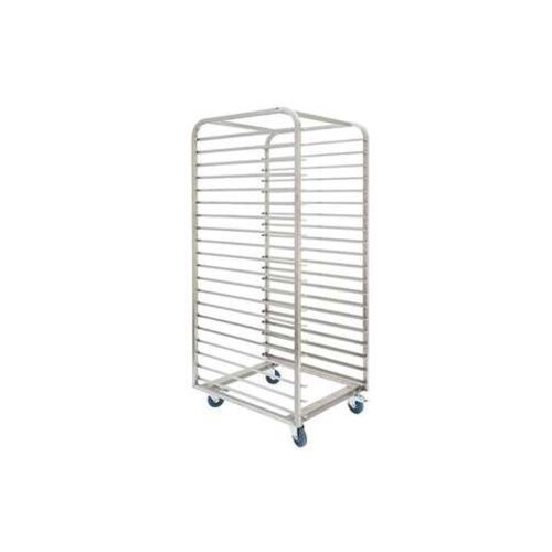  HorecaTraders Stainless steel shelf trolley bakery - 800x600mm - 20 levels - type h - in: 600mm 