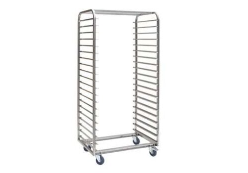  HorecaTraders Edelstahl Etagenwagen Bäckerei 800x600mm - 20 Etagen - Typ h - in: 800mm (t°-) 