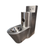 HorecaTraders Stainless steel toilet and washbasin combination