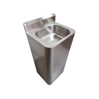 Standing stainless steel washbasin W 400 x D 350 x H 1000 mm