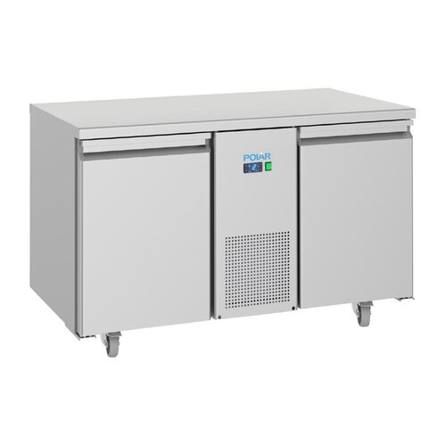 Polar U-Series Stainless Steel 2-Door Freezer Workbench 281L 85(h) x 130(w) x 70(d)cm 