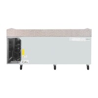 U-Serie 3-türiger Vorbereitungskühlschrank 634 l Edelstahl Granit-Arbeitsplatte