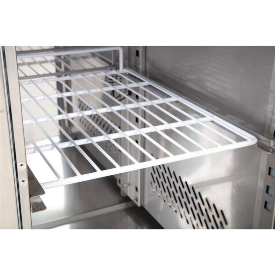 U Series 4 Door Counter Refrigerator 553L 85x223x70cm Stainless Steel