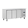 Polar U-Serie 4-türiger Thekenkühlschrank 553L 85x223x70cm Edelstahl