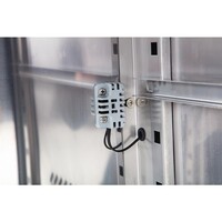 U-Serie 2-türiger Vorbereitungskühlschrank 428 l Edelstahl Granit-Arbeitsplatte
