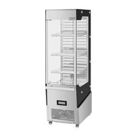 Slimline Multideck Displaykoelkast met Deur | RVS/Glas | 220L  | 179x51x84cm