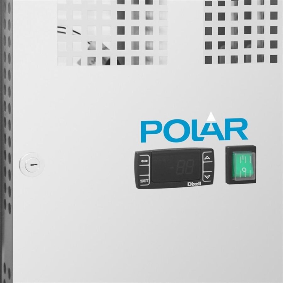 Réfrigérateur de préparation 2 portes série U 290 L en acier inoxydable avec plan de travail en granit