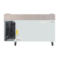 U-Serie 2-türiger Vorbereitungskühlschrank 290 l Edelstahl Granit-Arbeitsplatte